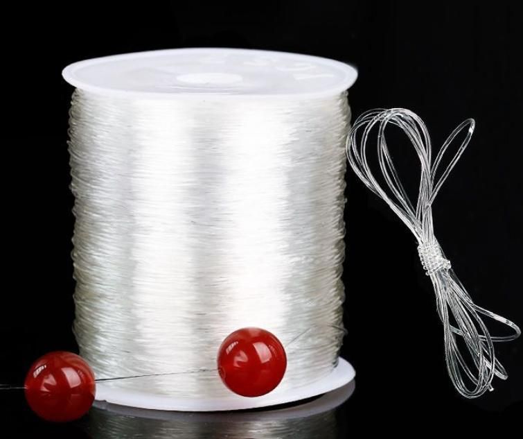 100m Transparent Elastic Thread for Jewelry Making, 0.6mm V1237-ZY-506-0329