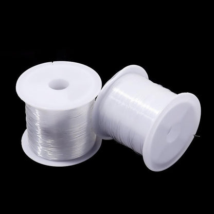 100m Elastic Thread for Jewelry Making, 0.8mm Large Roll Transparent V1237-ZY-506-0330