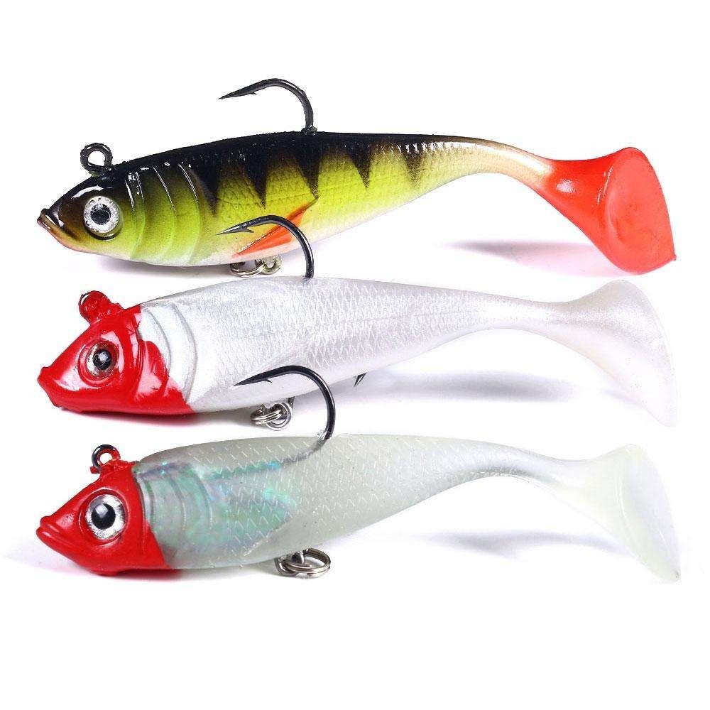 3-Pack Fishing Jigs for Pike and Perch, 10cm, MultiColor V1237-ZY-506-0332