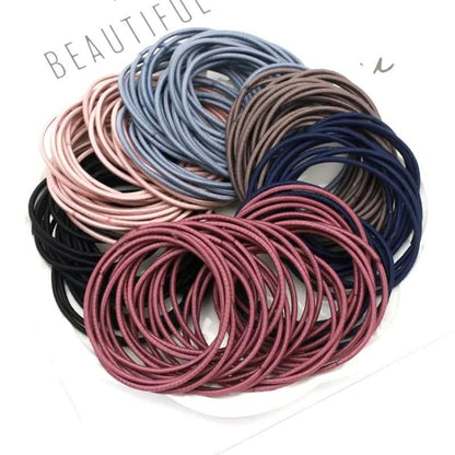 100pcs Hair Ties, MultiColor Hair Bands V1237-ZY-506-0334