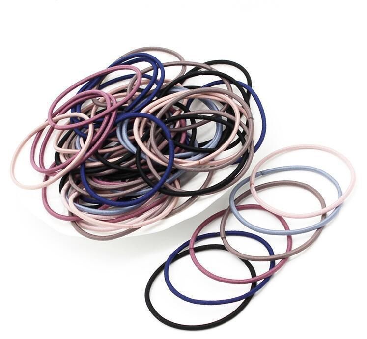 100pcs Hair Ties, MultiColor Hair Bands V1237-ZY-506-0334