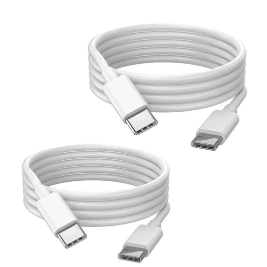 2-PACK USB-C to USB-C Fast Charging Cable, 2m, White V1237-ZY-506-0335