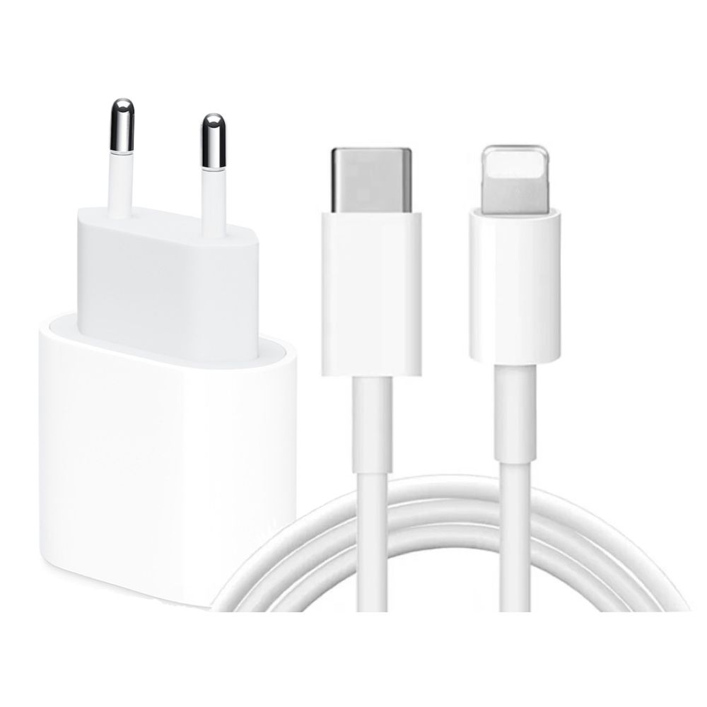 20W Fast Charger with USB-C to Lightning Cable 2m, White, Compatible with iPhone V1237-ZY-506-0338