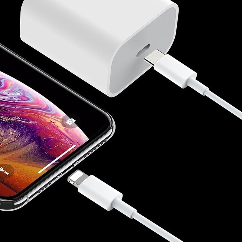 20W Fast Charger with USB-C to Lightning Cable 2m, White, Compatible with iPhone V1237-ZY-506-0338