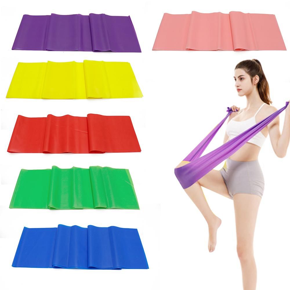 5 pcs Resistance Band, TPE Yoga Exercise Band for Rehab, Pink, One Size V1237-ZY-506-0339