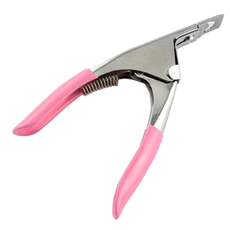 Pink nail scissors and tipping pliers V1237-ZY-506-0341