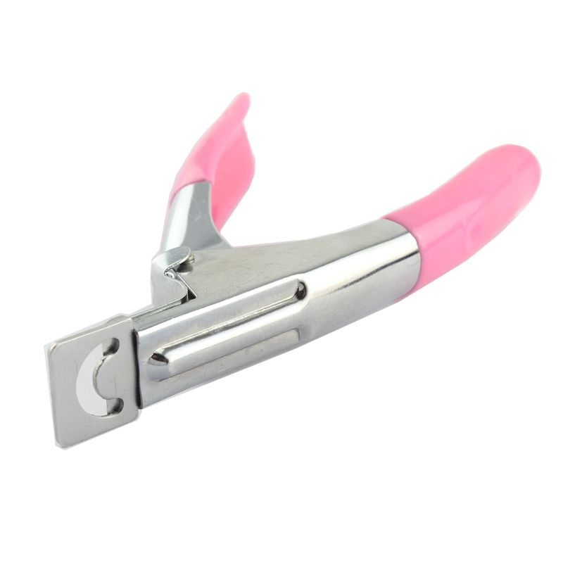 Pink nail scissors and tipping pliers V1237-ZY-506-0341