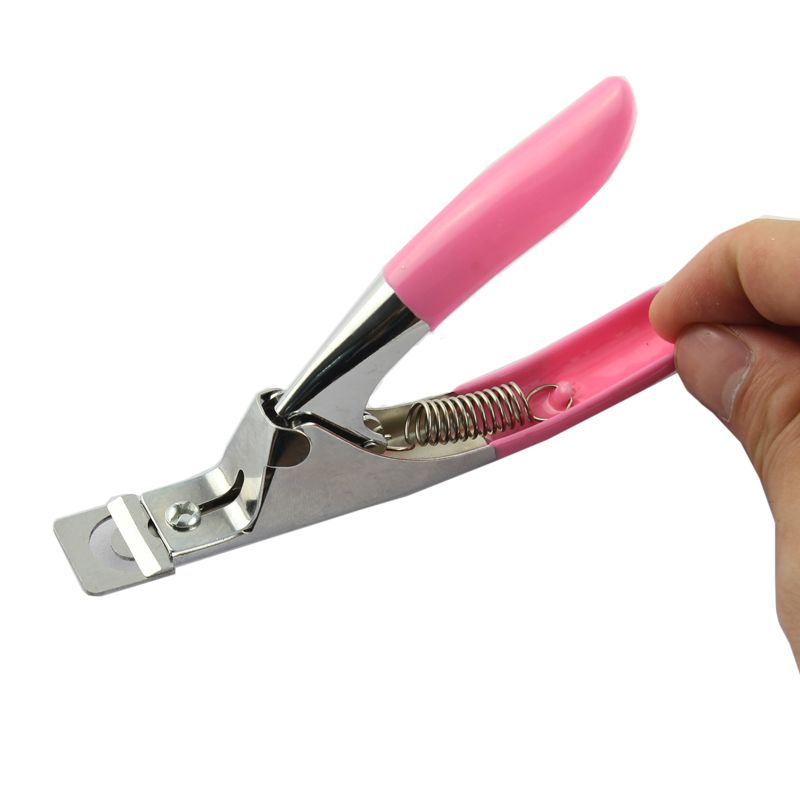 Pink nail scissors and tipping pliers V1237-ZY-506-0341