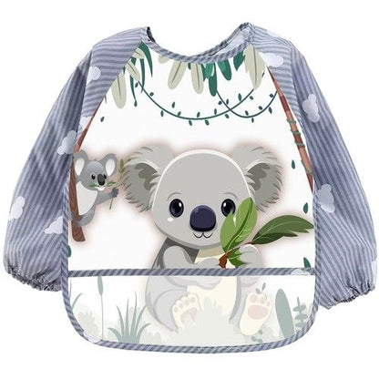 Baby Sleeved Bibs - Protects Clothes During Play & Mealtime, MultiColor V1237-ZY-506-0344