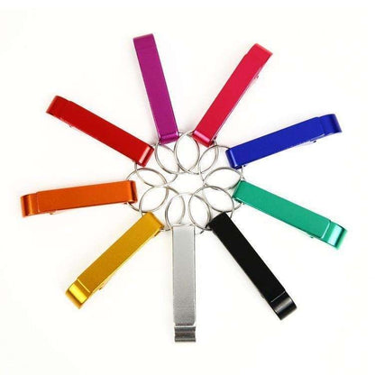 5-Pack Multi-Color Bottle Opener Cap Opener Can Opener Keychain V1237-ZY-506-0346