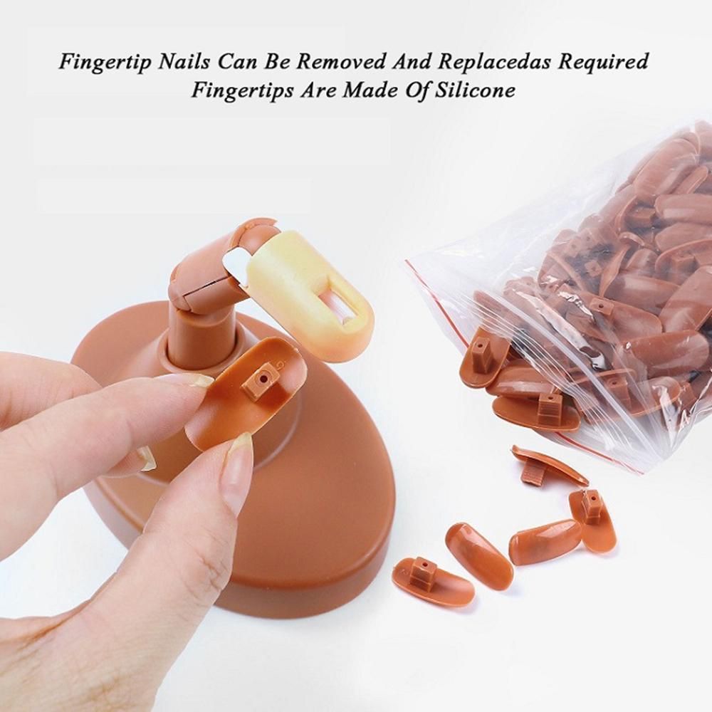 Practice Finger with Tips Nail Training Finger, Brown V1237-ZY-506-0348
