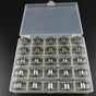 25 Bobbins for Sewing Machine Silver, with Storage Box V1237-ZY-506-0351