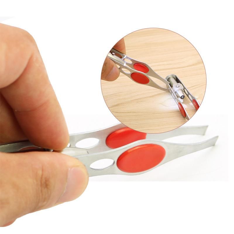 LED Tweezers Silver, 12.5cm V1237-ZY-506-0366