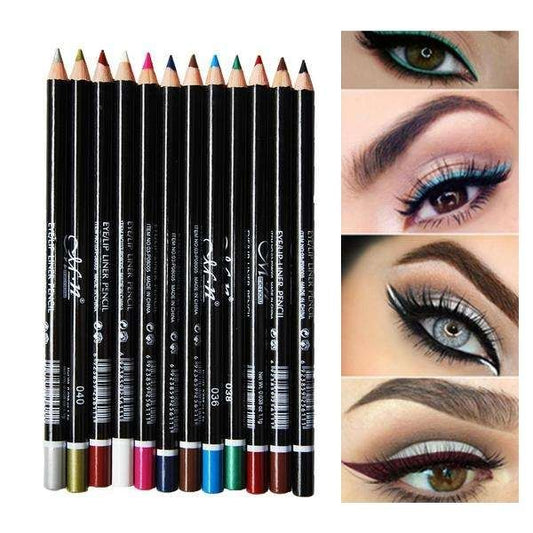 12pcs MultiColor Eyeliner Lipliner Eye Pencil Lip Pencil Makeup V1237-ZY-506-0367