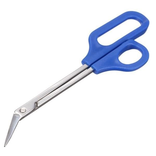 Blue extra long nail scissors with long handle V1237-ZY-506-0372