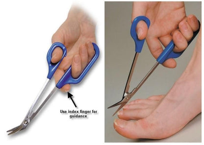Blue extra long nail scissors with long handle V1237-ZY-506-0372