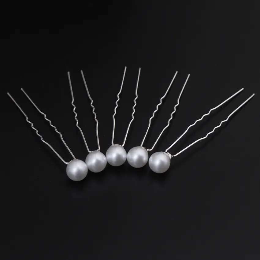 20 Pcs Wedding Hairpins with Pearls in White V1237-ZY-506-0375