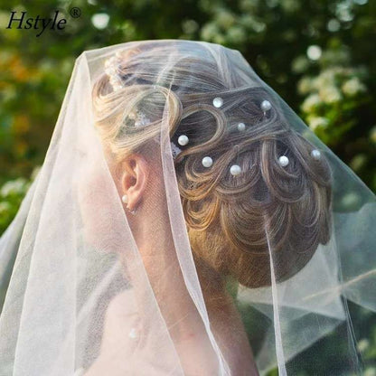 20 Pcs Wedding Hairpins with Pearls in White V1237-ZY-506-0375