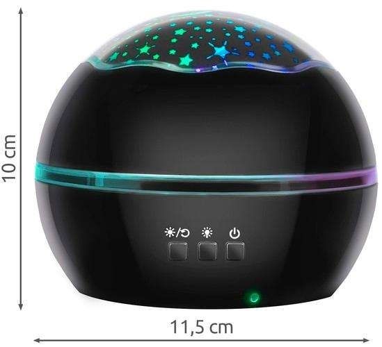 Galaxy Lamp Star Projector with Underwater Effect for Magical Atmosphere, Black V1237-ZY-506-0379