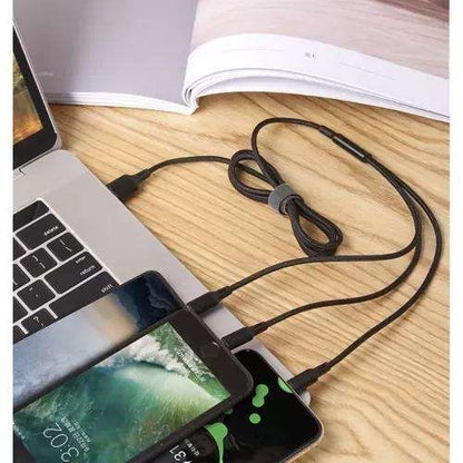3-in-1 Charging Cable Micro USB Lightning Type-C, Black V1237-ZY-506-0382