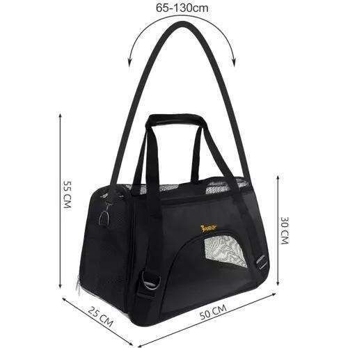 Pet Carrier Transport Bag, Black - Safe and Comfortable for Pets V1237-ZY-506-0387