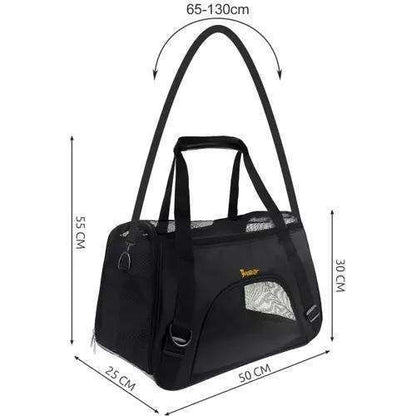 Pet Carrier Transport Bag, Black - Safe and Comfortable for Pets V1237-ZY-506-0387