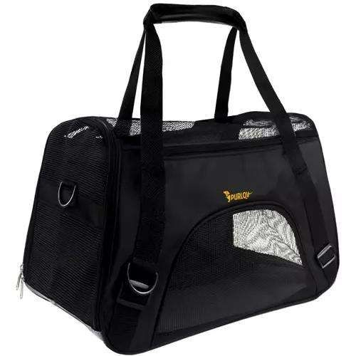 Pet Carrier Transport Bag, Black - Safe and Comfortable for Pets V1237-ZY-506-0387