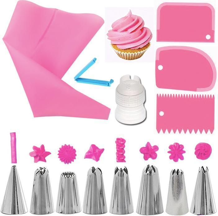 14-Piece Purple Tulle Set, Liquor Bag Tweezers Dough Scraper V1237-ZY-506-0389