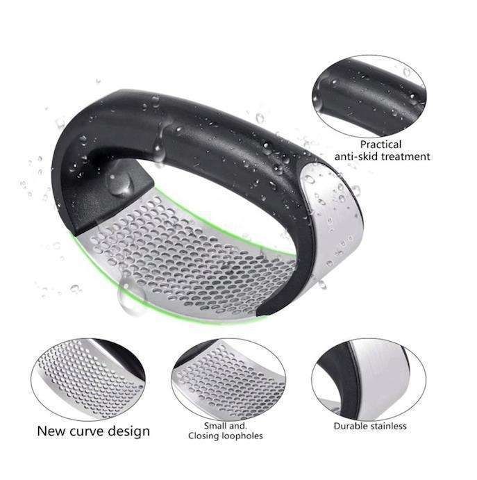 Black Steel Garlic Press V1237-ZY-506-0392