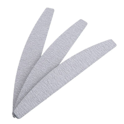 5-pack Nail File Half Moon Zebra, 100/100, Grey V1237-ZY-506-0409