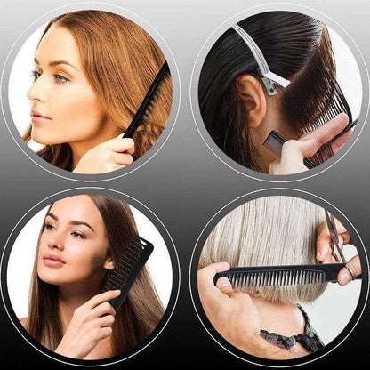 10pcs Professional Comb Set with Different Shapes, Black V1237-ZY-506-0412