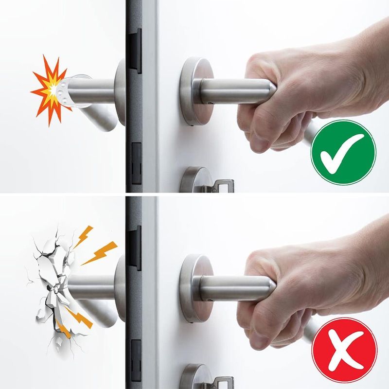 8-Pack Clear Door Handle Stops, 1.57\ V1237-ZY-506-0415