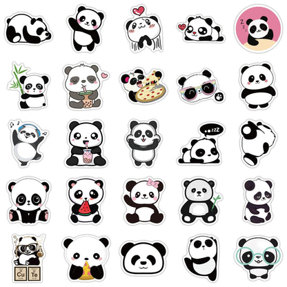 50pcs Graffiti Stickers Waterproof MultiColor Animal Design for Laptop Skate, Compatible with Panda V1237-ZY-506-0423