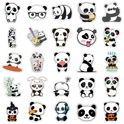 50pcs Graffiti Stickers Waterproof MultiColor Animal Design for Laptop Skate, Compatible with Panda V1237-ZY-506-0423