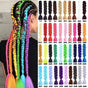 Gradient braids, reggae braids, six giant braids, dark purple V1237-ZY-506-0430