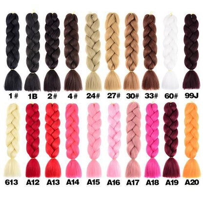 Gradient reggae braids, 6 giant braids in black color V1237-ZY-506-0431