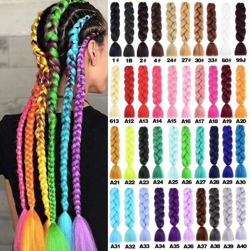 White Giant Reggea Braids, 6 Gradient Braids V1237-ZY-506-0433