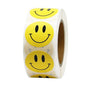 500pcs Emoji Stickers, Yellow Smiley Face V1237-ZY-506-0448