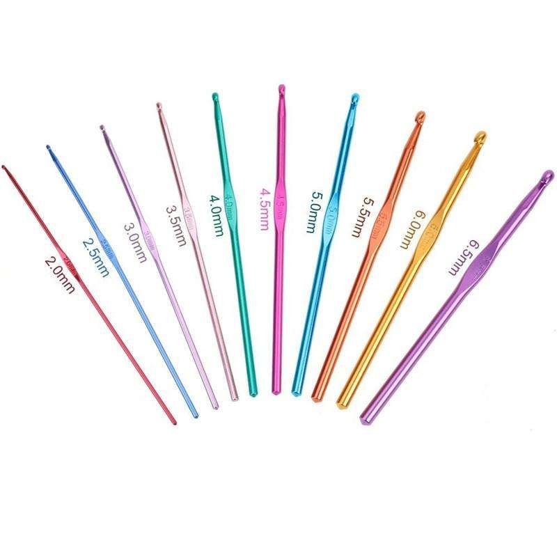 Crochet hooks knitting kit with markers and tape measure, multicolor V1237-ZY-506-0473
