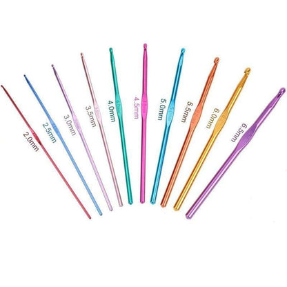 Crochet hooks knitting kit with markers and tape measure, multicolor V1237-ZY-506-0473