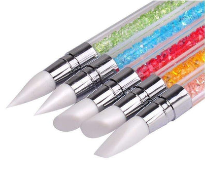 5pcs UV brushes silicone double-sided multicolor V1237-ZY-506-0474