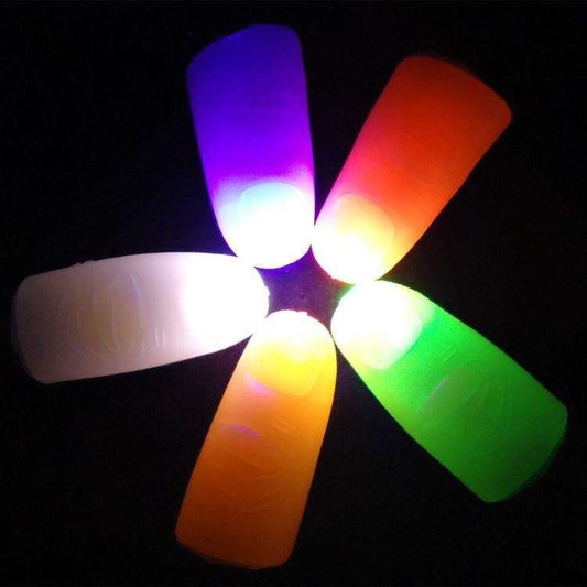 2pcs Magic Glow Thumb Lights for Party Tricks, Red V1237-ZY-506-0477