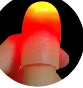 2pcs Magic Glow Thumb Lights for Party Tricks, Red V1237-ZY-506-0477