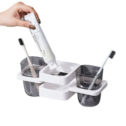 White Multifunctional Toothbrush Holder and Organizer V1237-ZY-506-0479