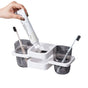 White Multifunctional Toothbrush Holder and Organizer V1237-ZY-506-0479