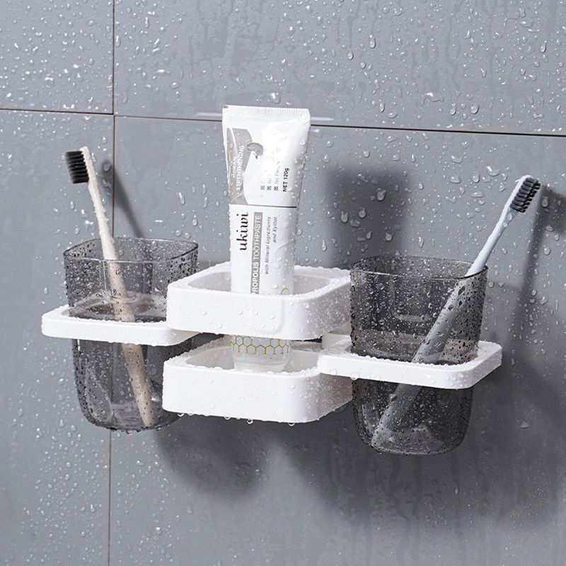 White Multifunctional Toothbrush Holder and Organizer V1237-ZY-506-0479