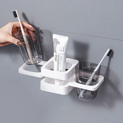 White Multifunctional Toothbrush Holder and Organizer V1237-ZY-506-0479