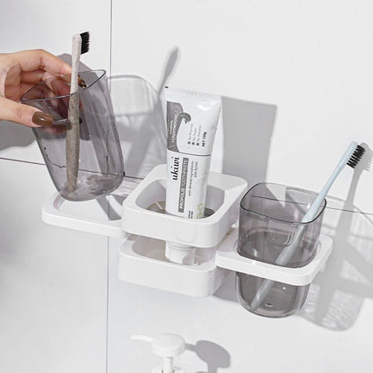 White Multifunctional Toothbrush Holder and Organizer V1237-ZY-506-0479