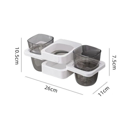 White Multifunctional Toothbrush Holder and Organizer V1237-ZY-506-0479