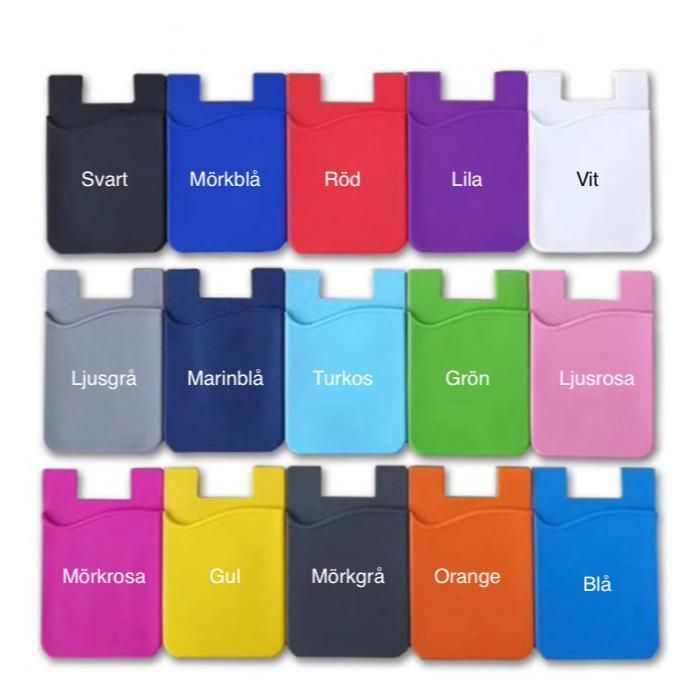 2-Pack Universal Self-Adhesive Mobile Wallet Card Holder, White V1237-ZY-506-0481